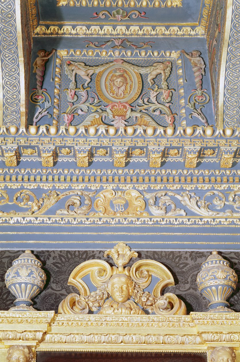 Detail der Decke im Blauen Samtzimmer (Detail) von William Kent