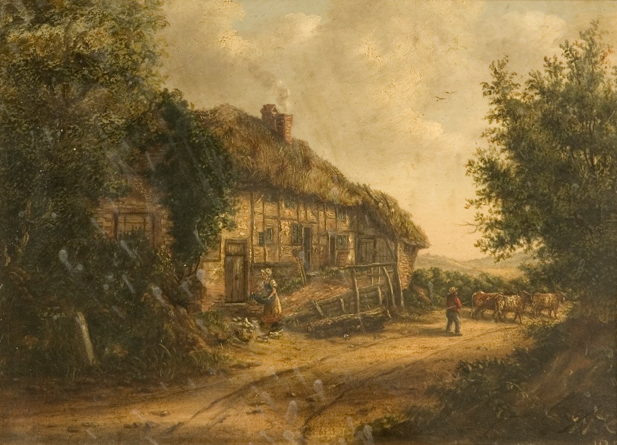 Cottages in Petersfield, Hampshire, 1839 von William Kidd