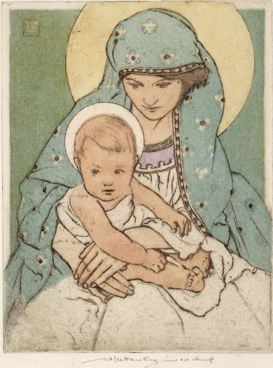 Jungfrau Maria mit dem Jesuskind von William Lee Hankey