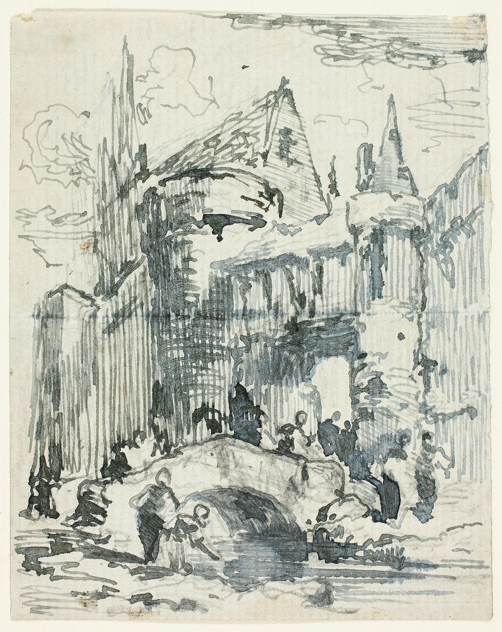 Stadtbrücke und Portal von William Leighton Leitch