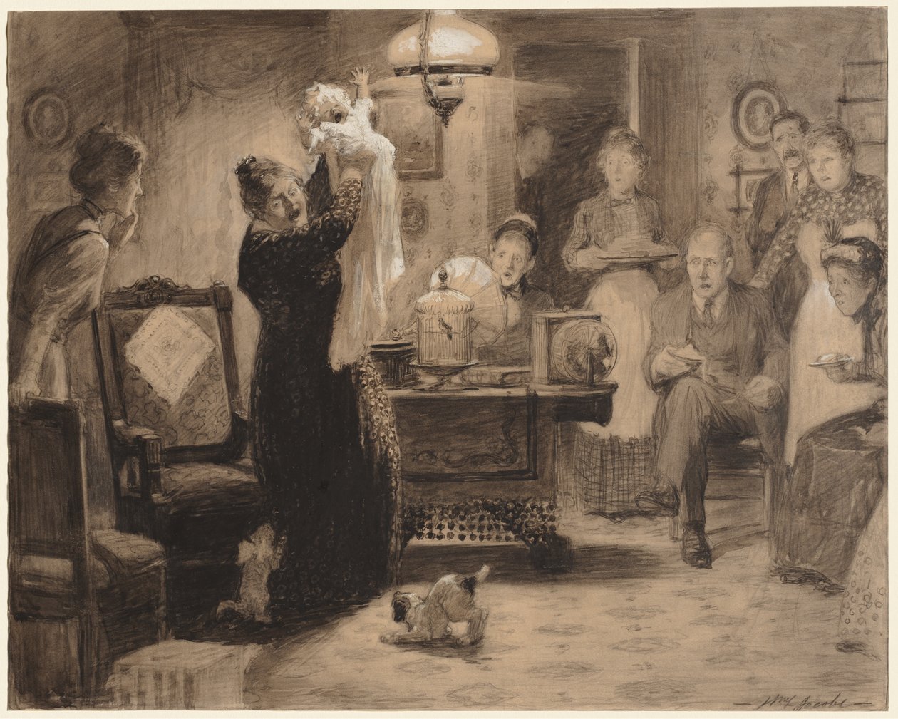 Skizze zur Illustration Das stationäre Baby, 1912 von William Leroy Jacobs