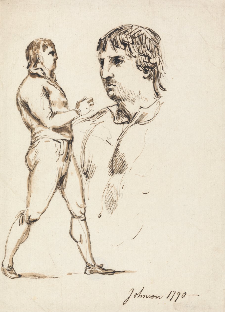 Porträt des Pugilisten Johnson von William Lock Ii
