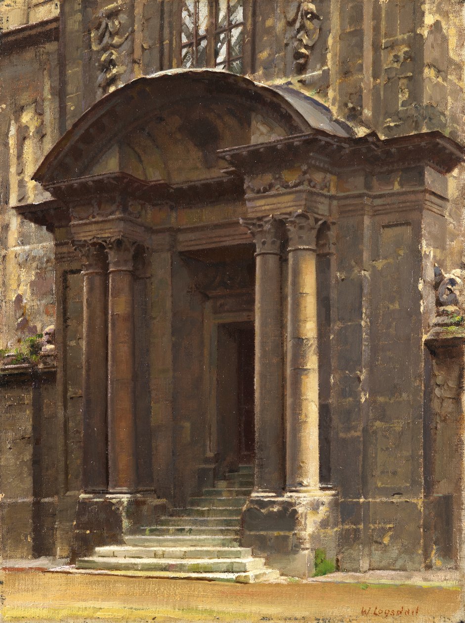 Die Veranda des alten Ashmolean, Oxford von William Logsdail