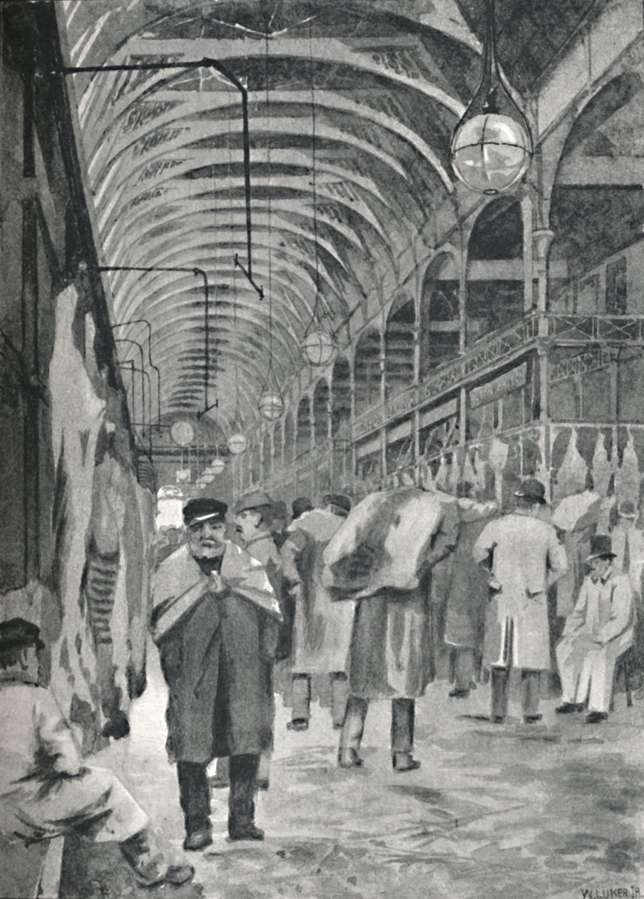 Der Metropolitan Fleischmarkt, Smithfield, 1891 von William Luker