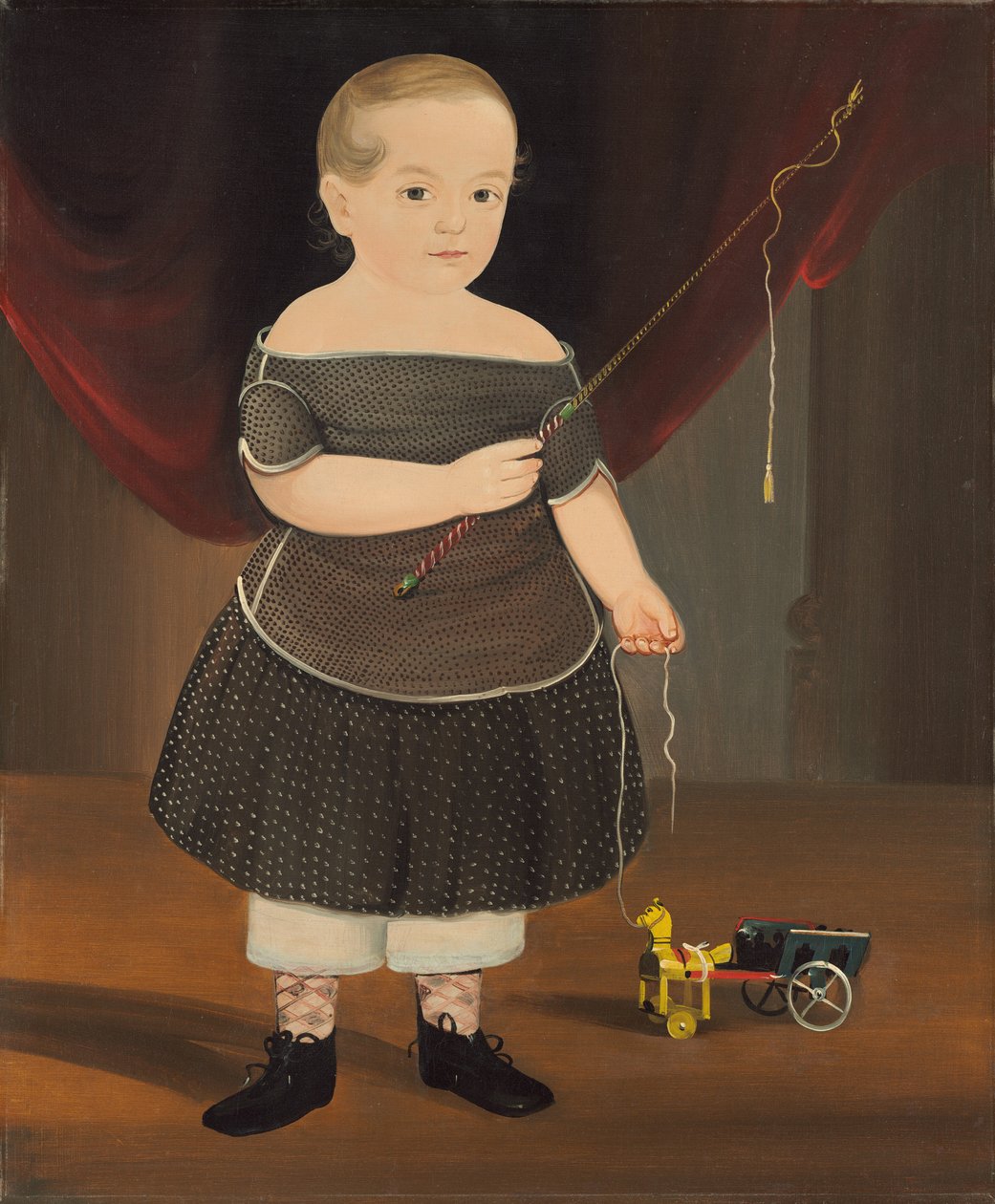 Junge mit Spielzeugpferd und Wagen von William Matthew Prior
