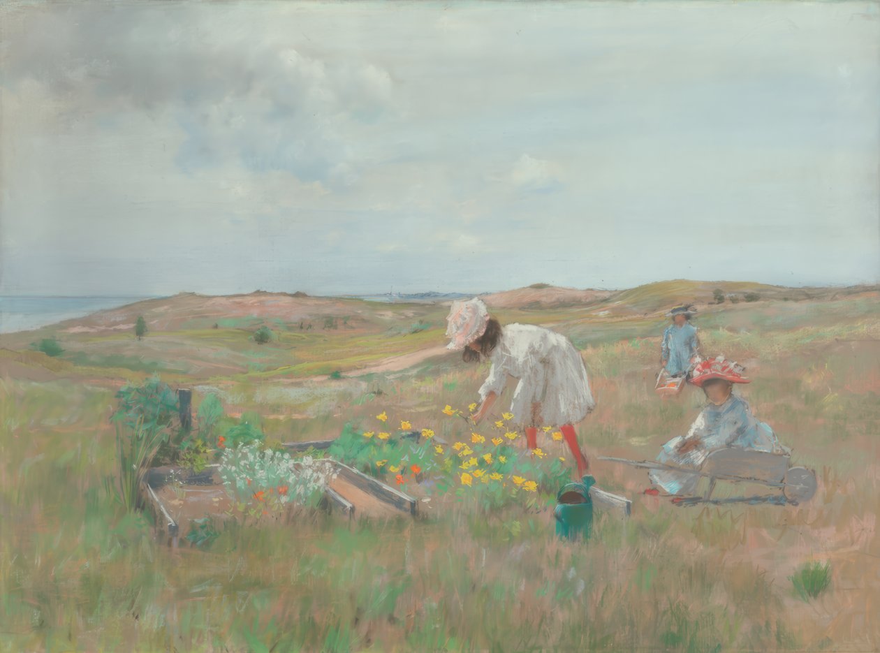 Blumen sammeln von William Merritt Chase