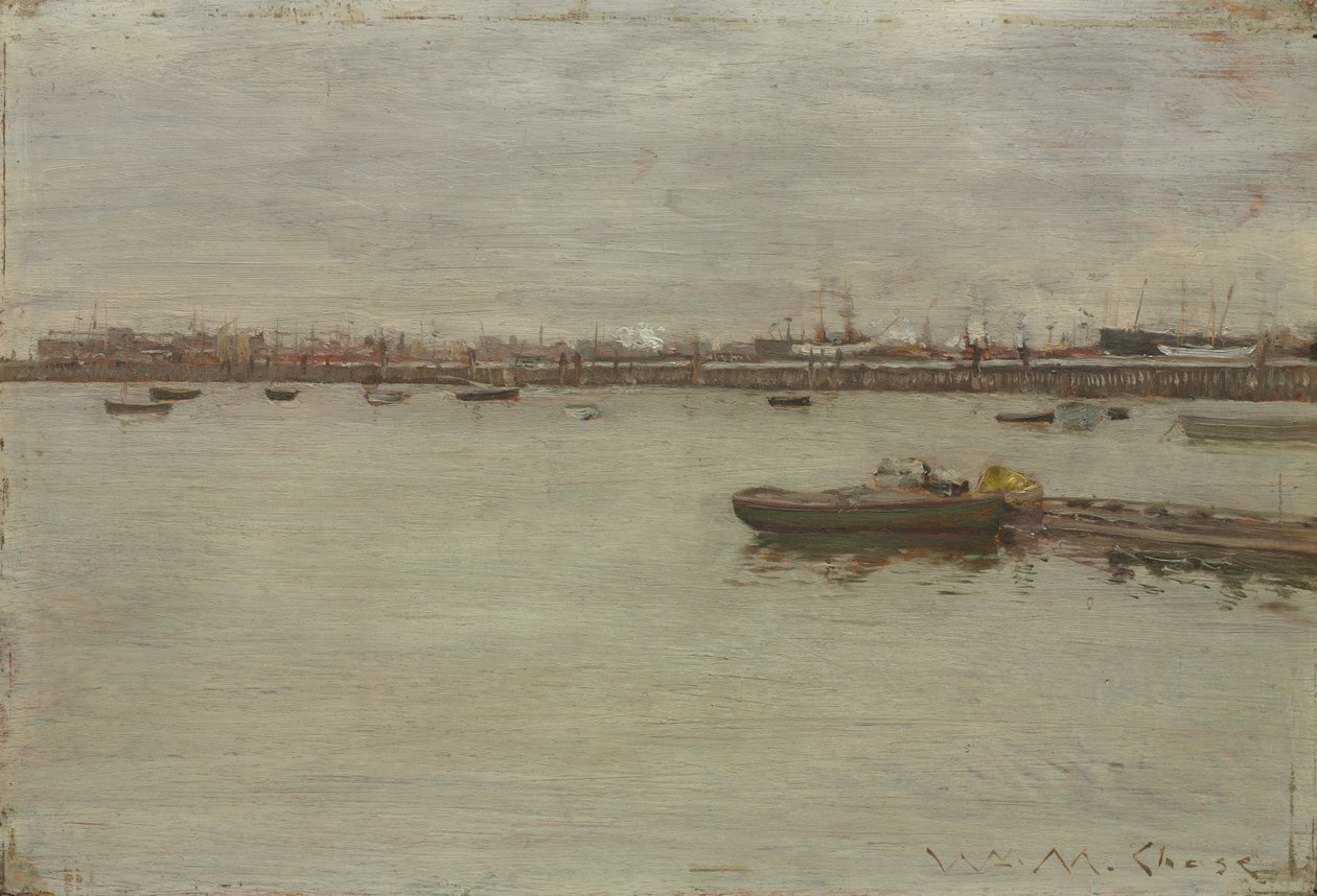 Grauer Tag an der Bucht, ca. 1886 von William Merritt Chase