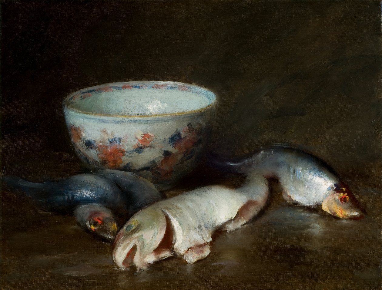 Stillleben mit Fisch von William Merritt Chase