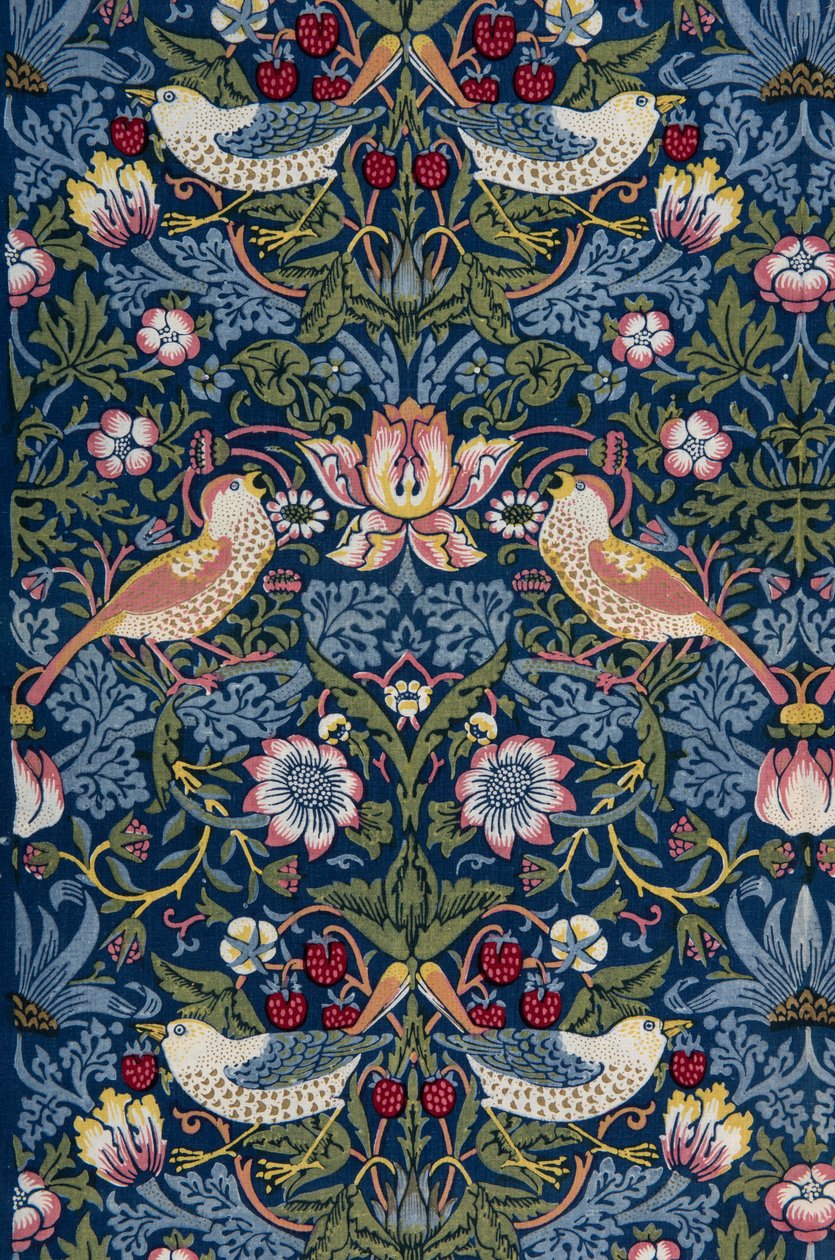Erdbeerendieb. Dekorationsstoff, 1883 von William Morris