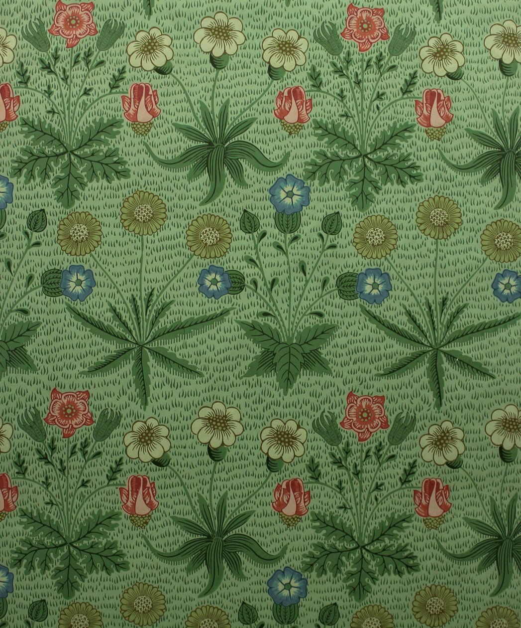 Daisy Marguerite, blockgedruckte Tapete von William Morris Tapestry Works