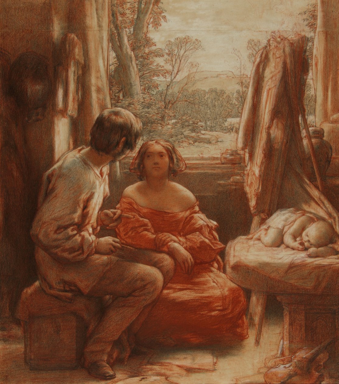 Das Atelier des Künstlers, ca. 1839 von William Mulready