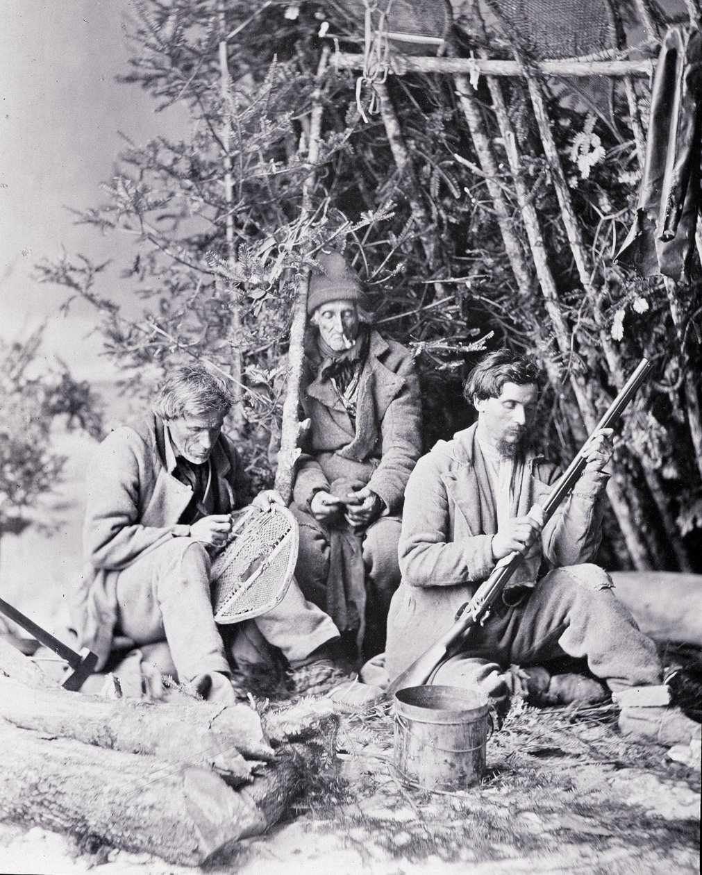 Leben des Trappers in Kanada, Foto von Nottman, ca. 1890 von William Notman