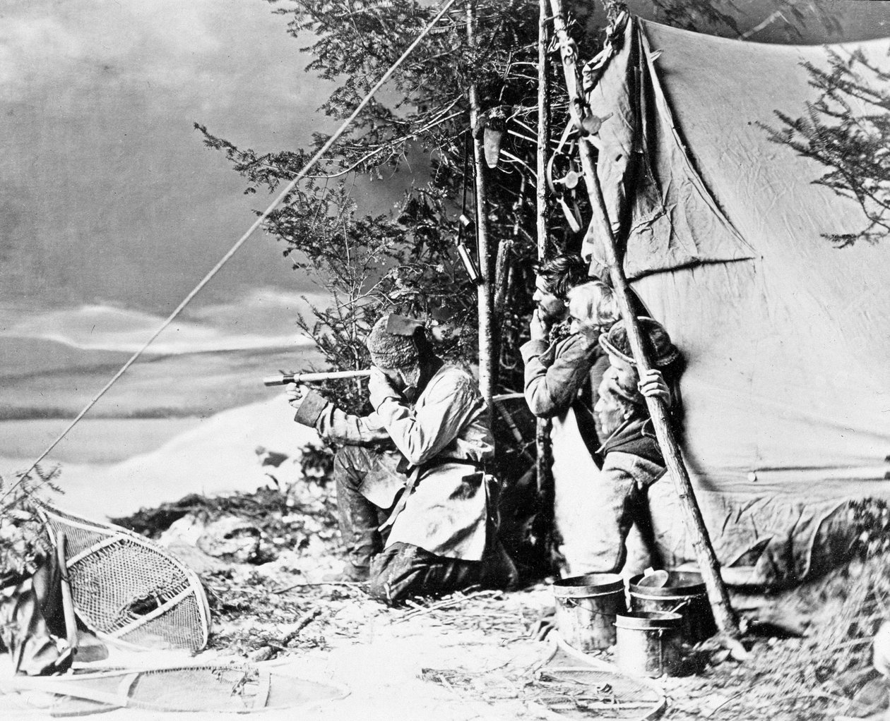 Leben des Trappers in Kanada, Foto von Nottman, ca. 1890 von William Notman