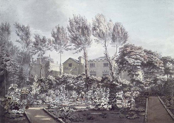 Der Garten in Strawberry Hill, um 1780 von William Pars