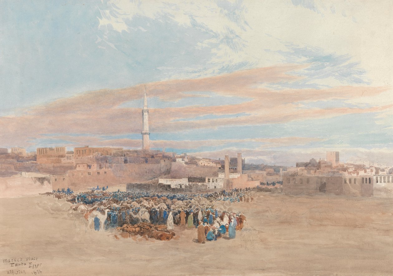 Der Marktplatz, Tanta, Ägypten von William Paton Burton
