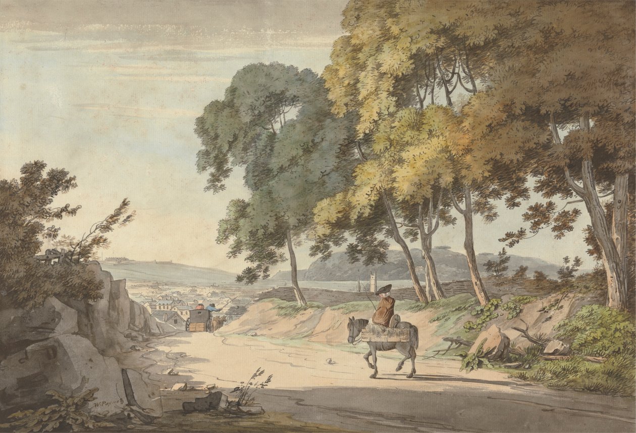 Ansicht von Plymouth von den Seven Trees, Exeter Road von William Payne