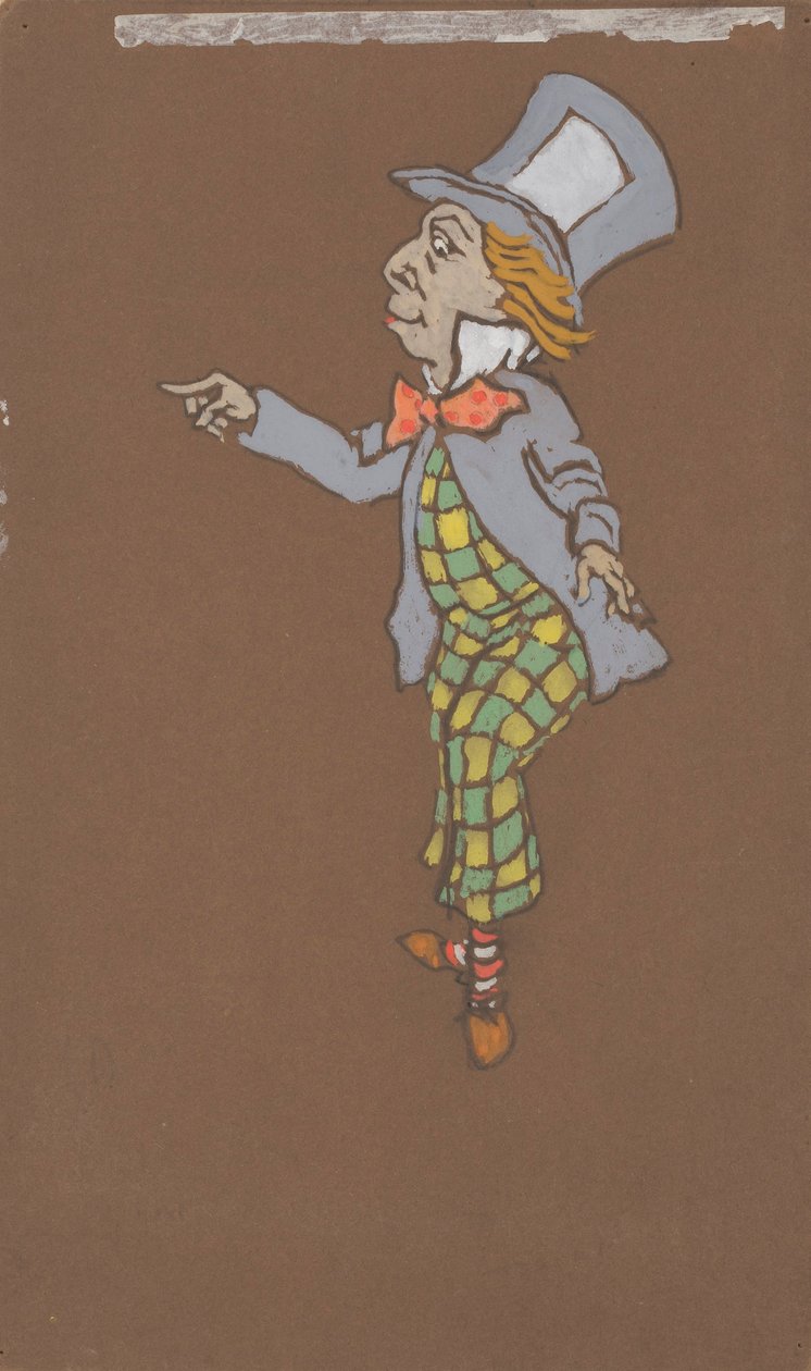 Verrückter Hutmacher (Kostümentwurf für Alice im Wunderland, 1915) von William Penhallow Henderson