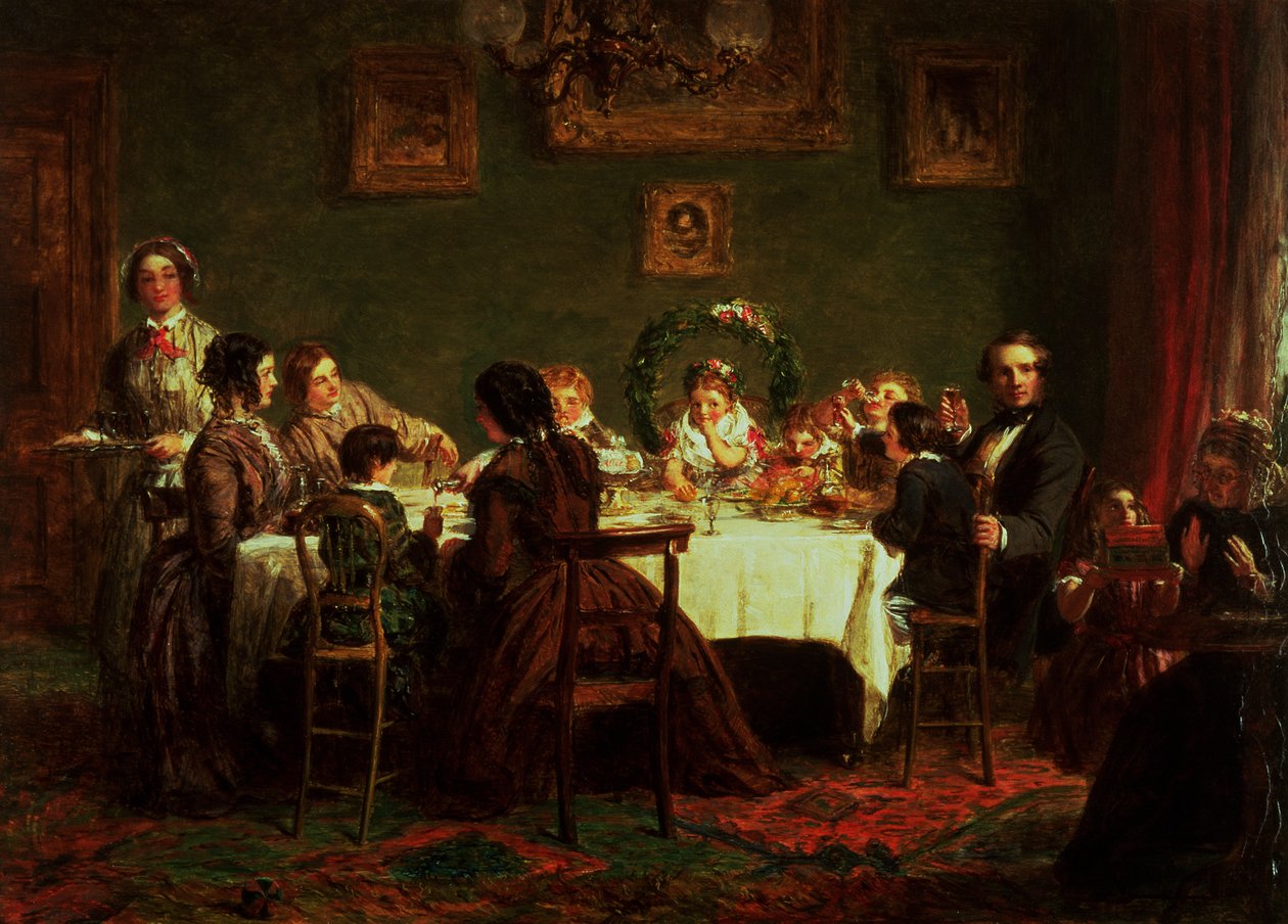 Skizze für "Viele glückliche Rückkehr des Tages" von William Powell Frith
