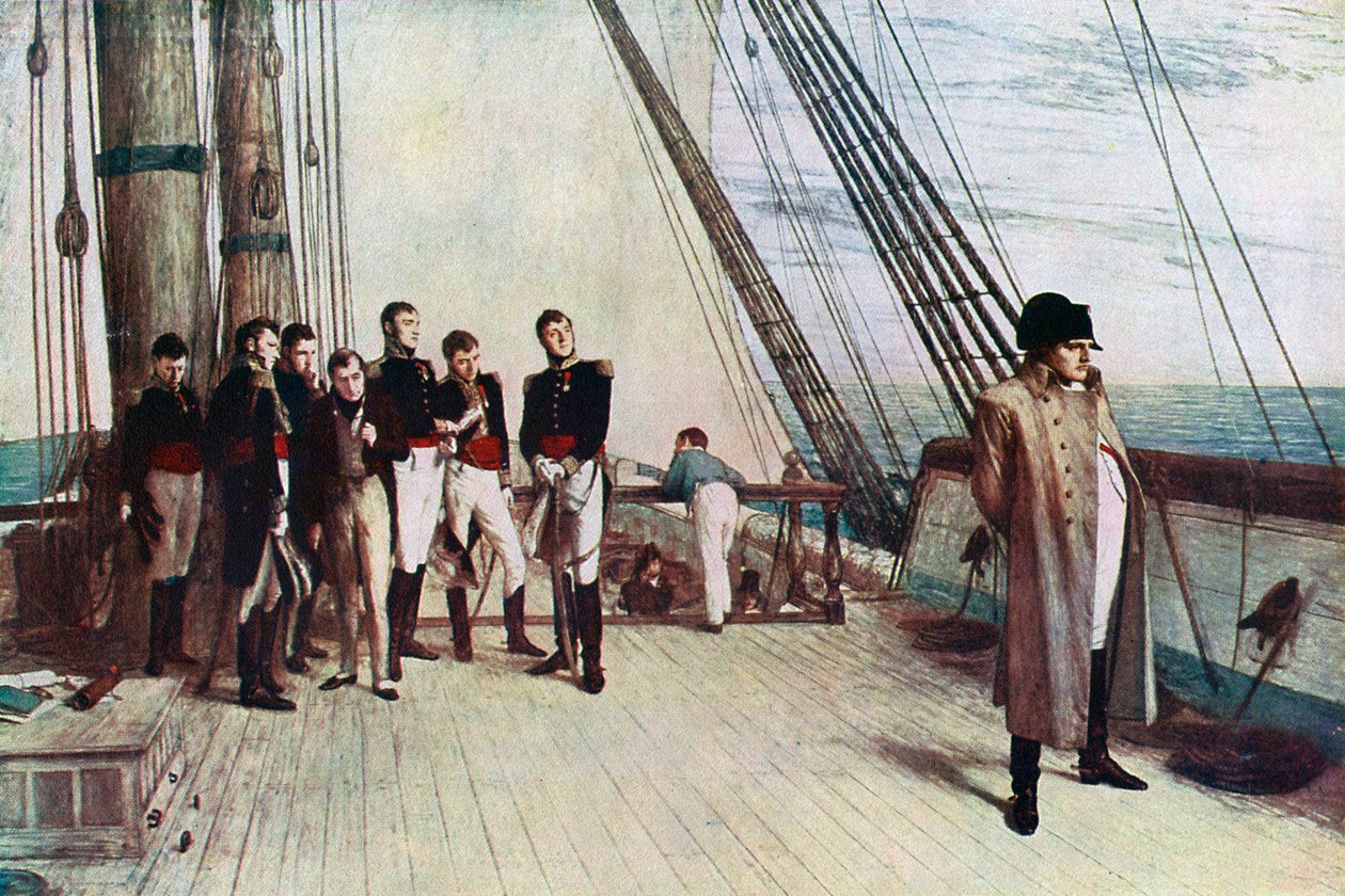 Napoleon an Bord der Bellerophon, 1815 von William Quiller Orchardson