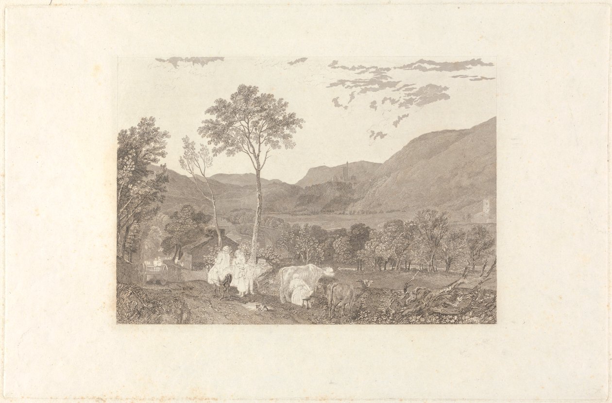 Hornby Castle von der Tatham Kirche aus von William Radclyffe