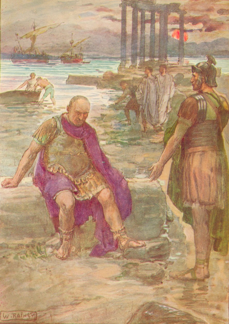 Gaius Marius im Exil unter den Ruinen von Karthago, um 1912 von William Rainey