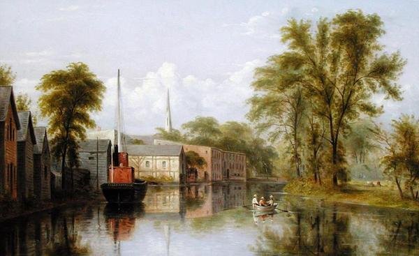 Am Bronx River, West Farms, New York von William Rickarby Miller
