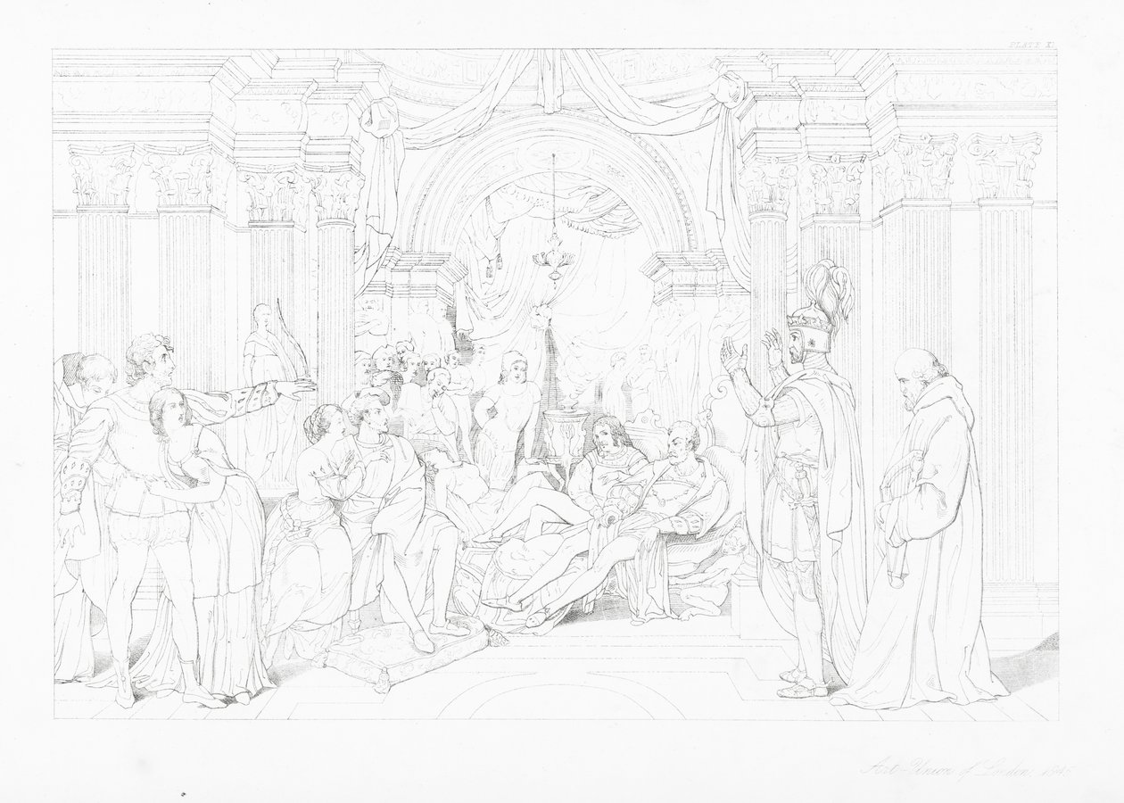 Illustration für The Castle of Indolence von James Thomson (Gravur) von William Rimer