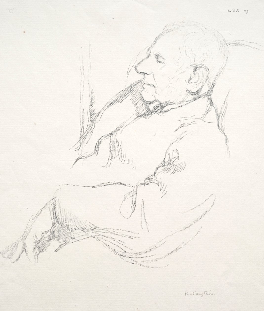 Sir Francis Seymour Haden schläft, 1897 von William Rothenstein