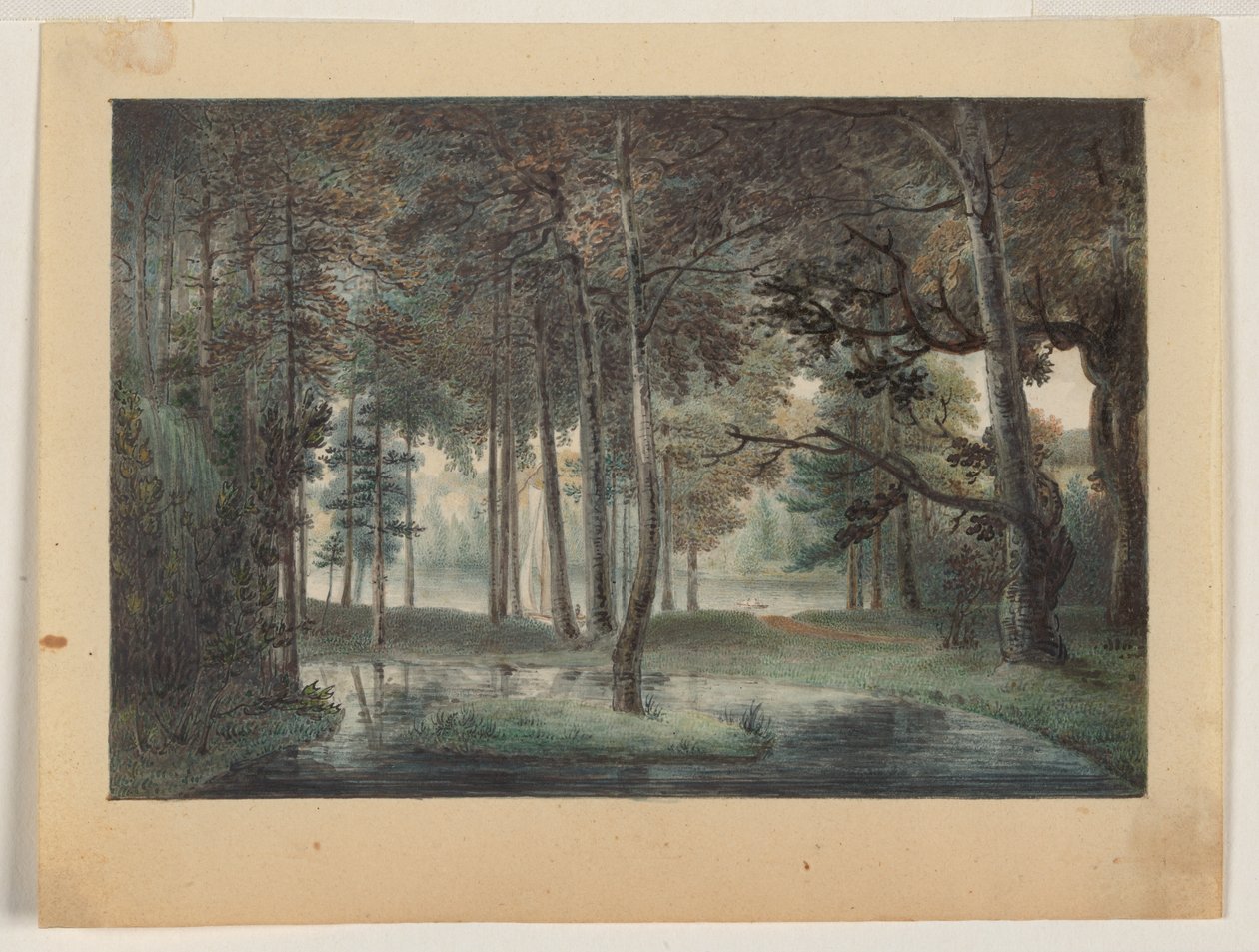 Blick vom Anwesen des Künstlers, Springland, oder die elysische Laube von William Russell Birch