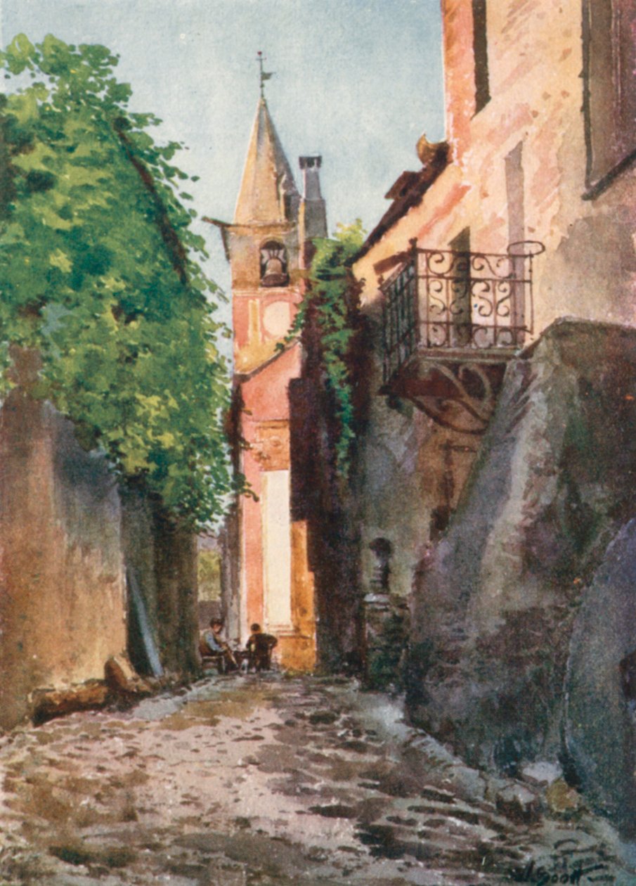 Straße in Villanuova, nahe Albenga von William Scott