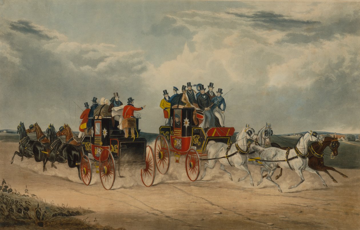 Die Brighton Day Mail überquert Hockwood Common von William Shayer