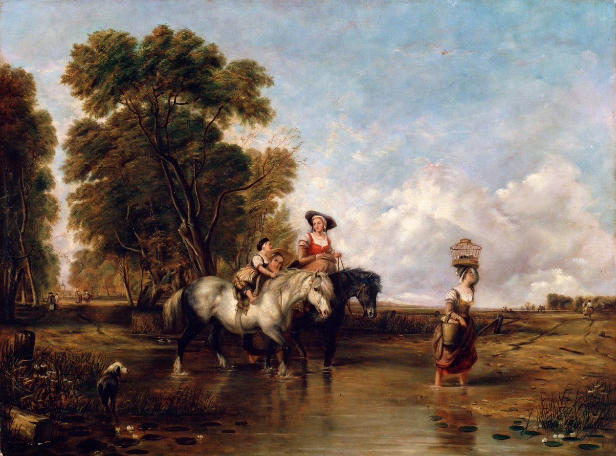 Durch einen Ford von William Shayer: hochwertiger Kunstdruck