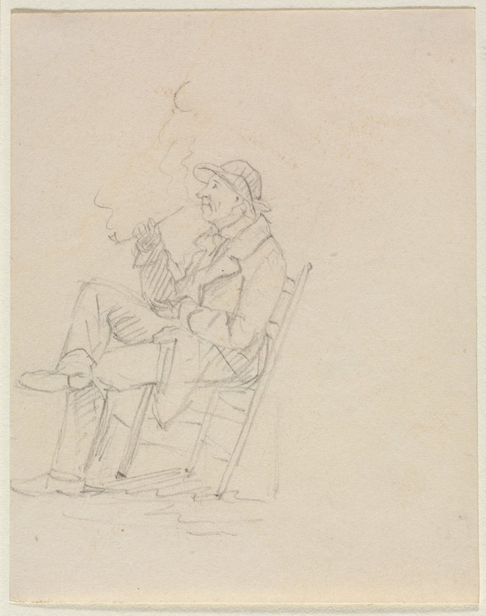 Mann, der eine Pfeife raucht von William Sidney Mount
