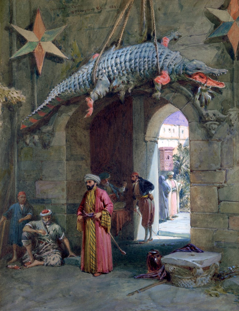 Ein Türrahmen in Kairo, 1884 von William Crimea Simpson