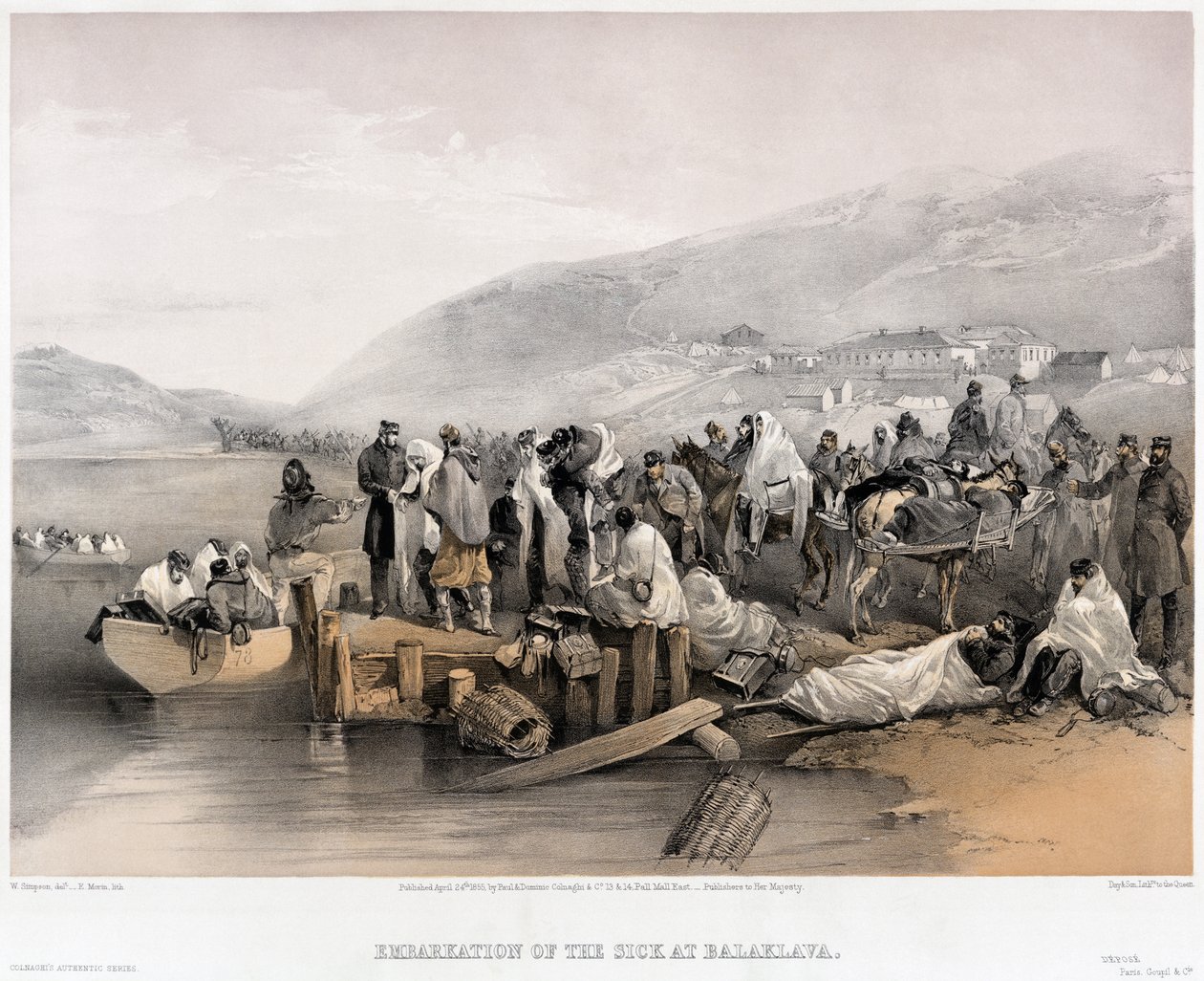 Die Einschiffung der Kranken in Balaklawa, 1855 von William Crimea Simpson