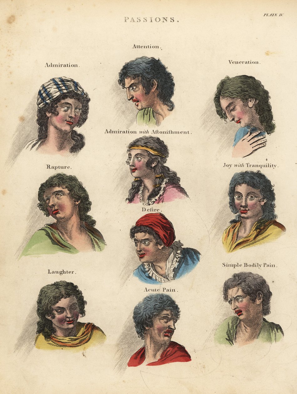 Leidenschaften aus der Physiognomie von William Smellie