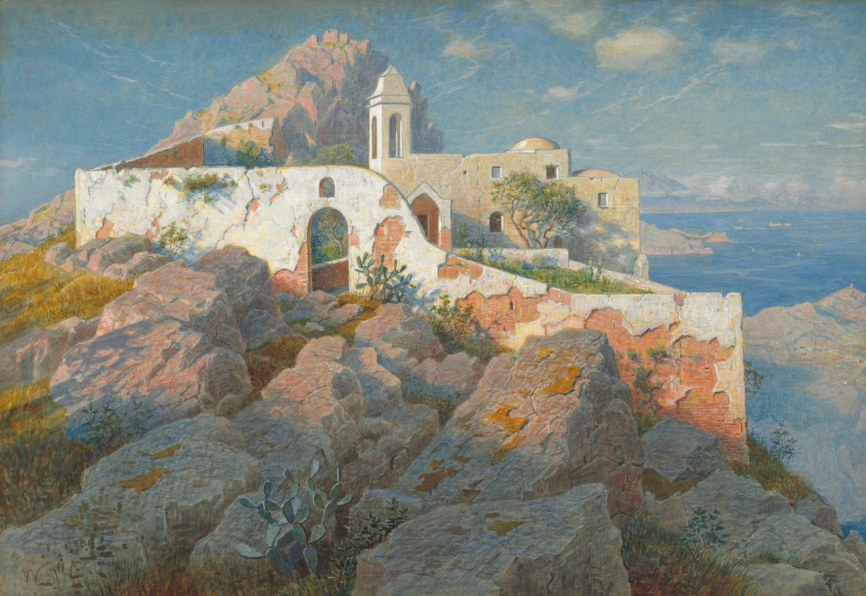 Santa Maria a Cetrella, Anacapri, um 1892 von William Stanley Haseltine