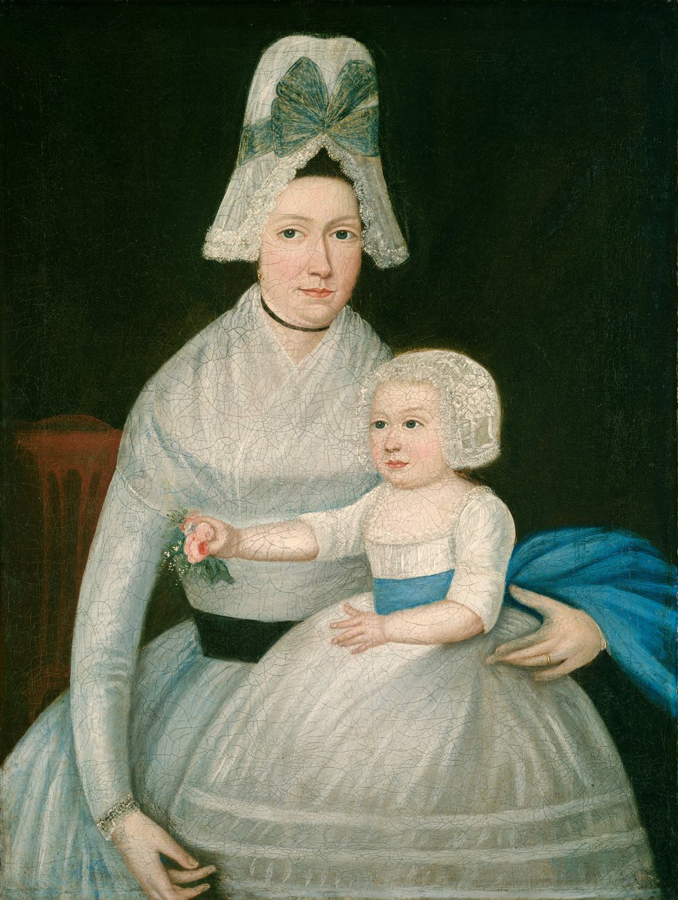 Mutter und Kind in Weiß, um 1790 von William Stephen Coleman