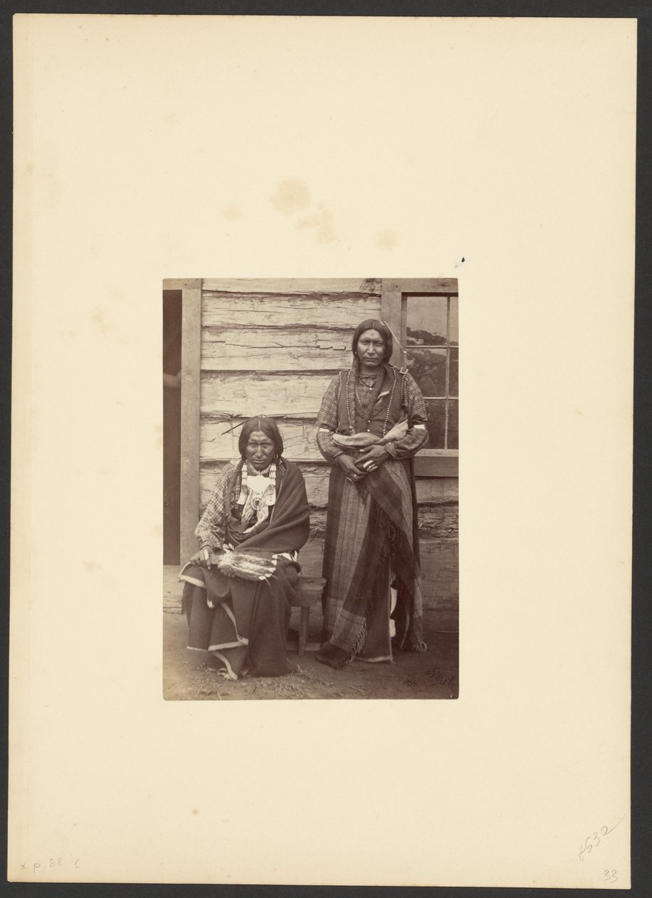 Söhne des Arapaho-Häuptlings, Little Raven [Little Bear und Shield, wahrscheinlich bei Camp Supply] von William Stinson Soule
