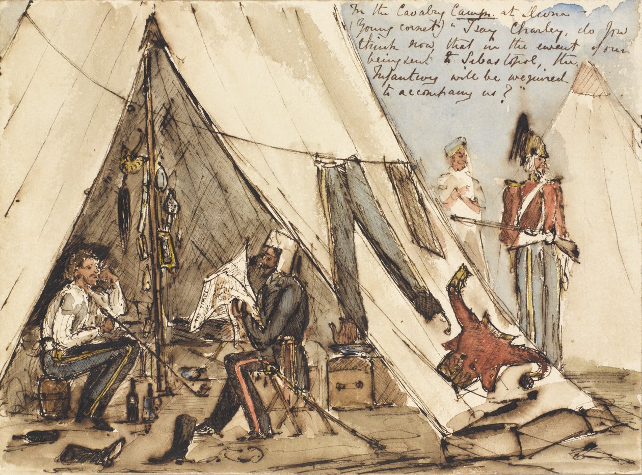 Im Kavallerielager in Devna (Junger Kornett) von William Thomas Markham