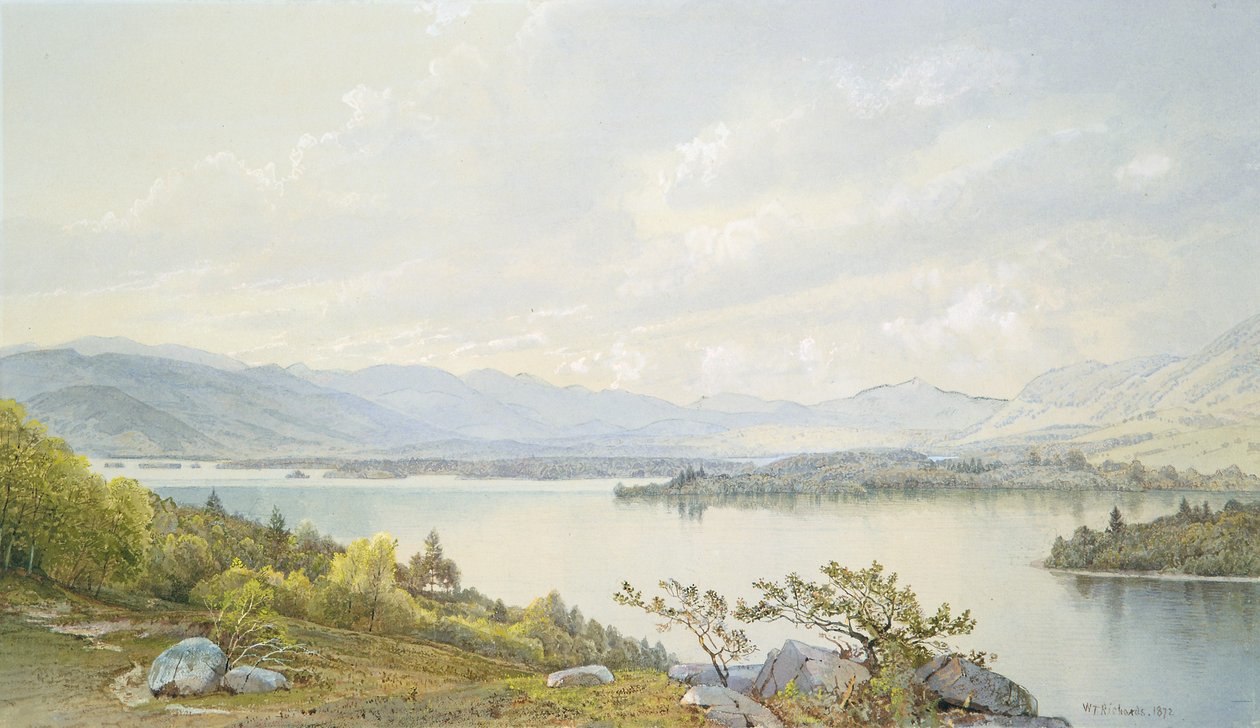 Squam Lake und die Sandwich Mountains von William Trost Richards