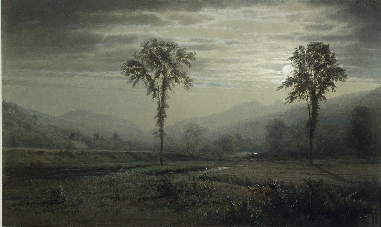 Mondlicht auf dem Mount Lafayette, New Hampshire von William Trost Richards