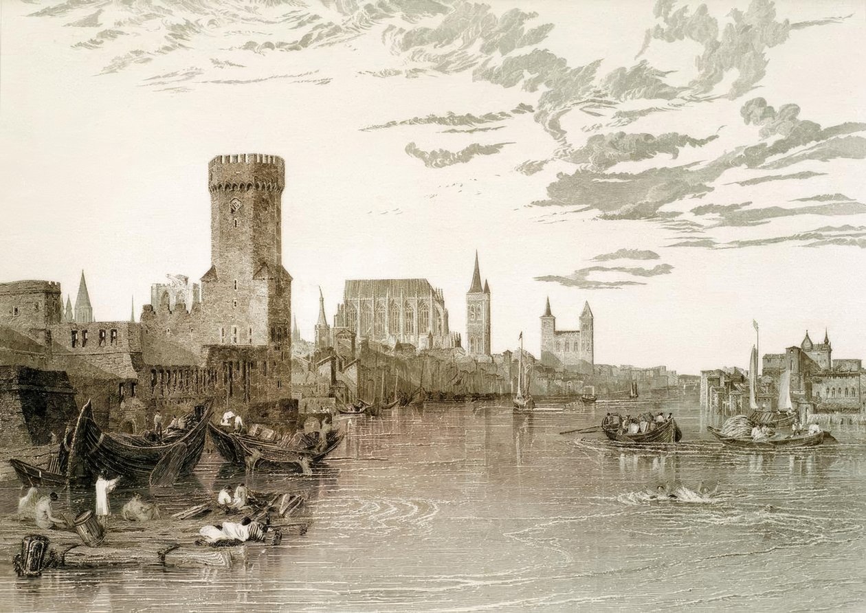 Köln vom Fluss aus gesehen von Joseph Mallord William Turner