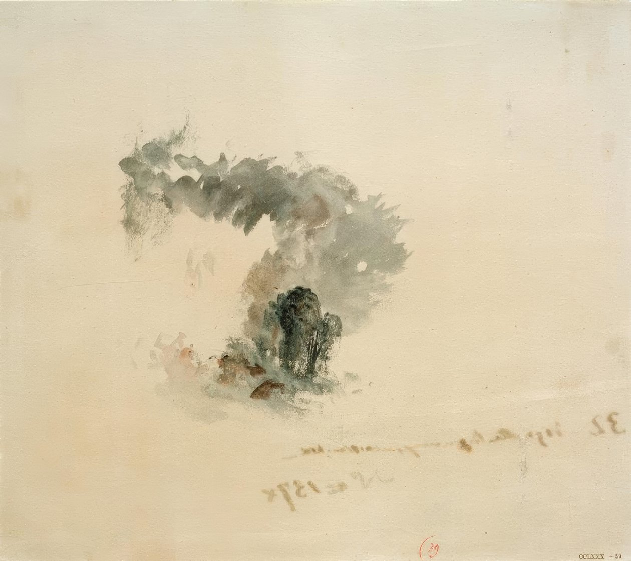 Meer, Bäume, Figuren (?, für Campbells Poetical Works, 1837) von Joseph Mallord William Turner