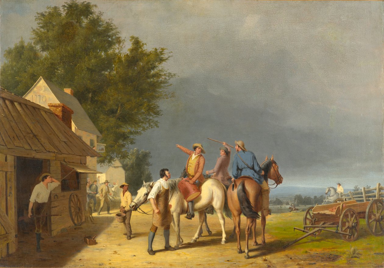 Erste Nachricht von der Schlacht von Lexington, 1847 von William Tylee Ranney