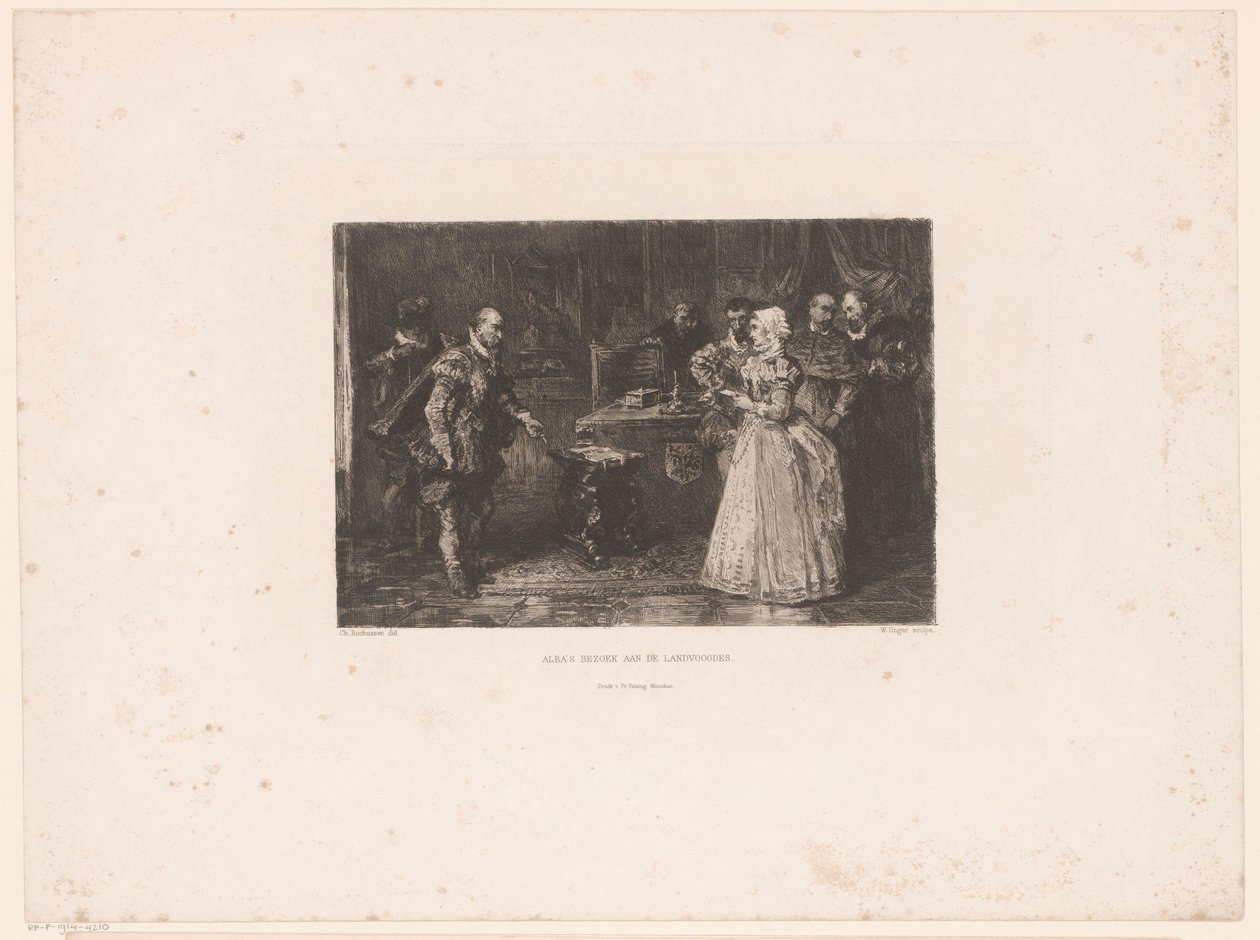 Alva besucht die Statthalterin Margaretha von Parma, 1567 von William Unger