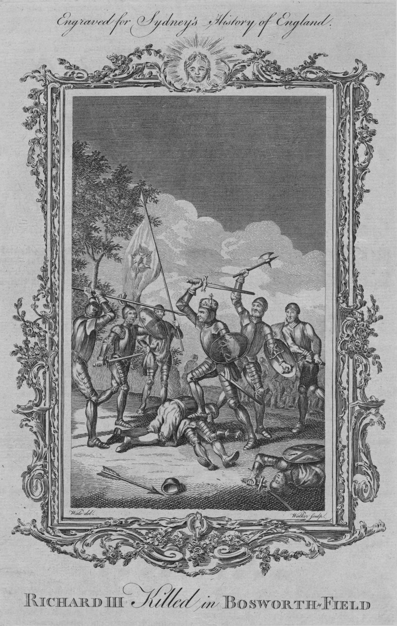 Richard III. getötet in der Schlacht von Bosworth, 1773 von William Walker
