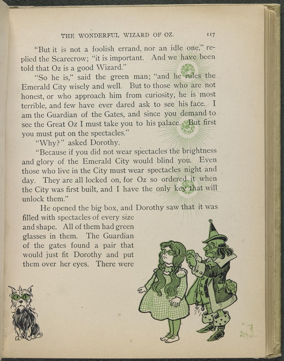 Illustration aus "Der wunderbare Zauberer von Oz" von Lyman Frank Baum von William Wallace Denslow
