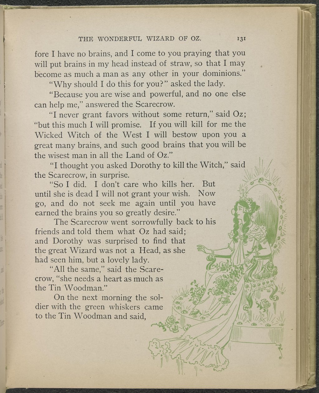 Illustration aus "Der wunderbare Zauberer von Oz" von Lyman Frank Baum von William Wallace Denslow