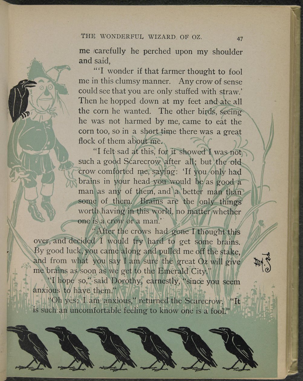 Illustration aus "Der wunderbare Zauberer von Oz" von Lyman Frank Baum von William Wallace Denslow